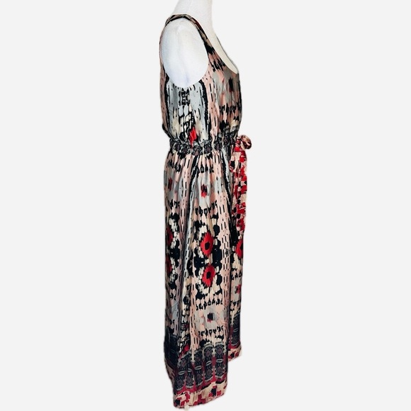Eclair Multicolor Ikat Print Sleeveless Maxi Dress Sz S - Picture 3 of 7